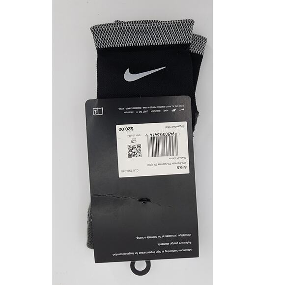 New NWT Nike Spark Cushioned Ankle Running Cushioned Socks Black Women's 9.5-11 - Picture 6 of 7